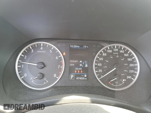 2024 Nissan Sentra S with VIN 3N1AB8BV9RY369581, listed as a Copart auction lot 54265485 with 47,459 mi miles and Salvage Title. Bid and sale history available at carsss.com. Image 9.