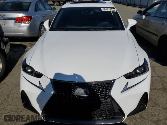 2017 Lexus IS 350 with VIN JTHBE1D25H5029213, listed as a Copart auction lot 50107804 with 62,212 mi miles and Clean Title. Bid and sale history available at DreamBid. Image 5.
