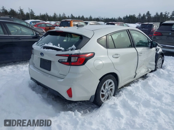 2024 Subaru Impreza with VIN JF1GUABC4R8325612, listed as a IAAI auction lot 41514950 with 17,826 mi miles and . Bid and sale history available at DreamBid. Image 4.