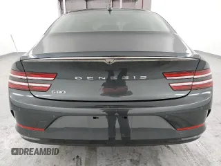 2023 Genesis G80 z VIN KMTGE4S11PU005984, wystawiony jako Copart lot #42606795 z przebiegiem 7 845 mil mil oraz Czysty tytuł • Clean title. Historia ofert i sprzedaży dostępna na DreamBid. Obrazek 6.