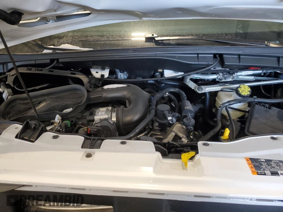 2024 Ford Transit Cargo with VIN 1FTBR1Y88RKB38322, listed as a Copart auction lot 45318395 with 1,168 mi miles and Salvage Title. Bid and sale history available at DreamBid. Image 12.