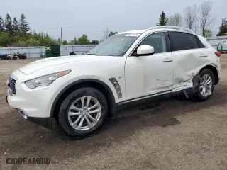 2017 Infiniti QX70 with VIN JN8CS1MW6HM410547, listed as a Copart auction lot 55071474 with 101,911 mi miles and Salvage Title. Bid and sale history available at carsss.com. Image 1.