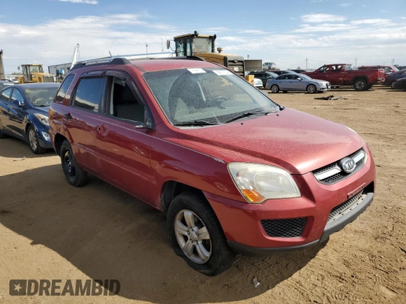 2009 Kia Sportage LX with VIN KNDJF724697602658, listed as a Copart auction lot 69977504 with 152,328 mi miles and Salvage Title. Bid and sale history available at carsss.com. Image 4.