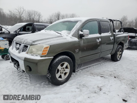 2004 Nissan Titan LE z VIN 1N6AA07B84N519070, wystawiony jako Copart lot #44267185 z przebiegiem 325 656 mil mil oraz Czysty tytuł • Clean title. Historia ofert i sprzedaży dostępna na DreamBid. Obrazek 1.