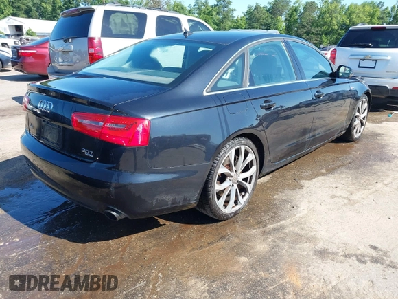 2013 Audi A6 Premium Plus with VIN WAUGGAFC7DN155006, listed as a IAAI auction lot 42535357 with 163,235 mi miles and . Bid and sale history available at DreamBid. Image 4.
