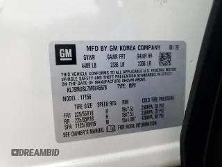 2021 Chevrolet TrailBlazer RS with VIN KL79MUSL7MB045678, listed as a Copart auction lot 48094474 with 6,533 mi miles. Bid and sale history available at carsss.com. Image 13.