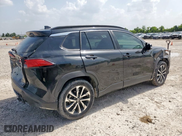 2023 Toyota Corolla Cross XLE with VIN 7MUDAAAG2PV072301, listed as a Copart auction lot 63484815 with 25,017 mi miles and Salvage title. Bid and sale history available at DreamBid. Image 3.