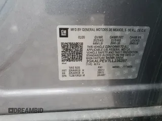 2020 GMC Terrain SLT with VIN 3GKALPEV7LL236357, listed as a Copart auction lot 59584695 with Not provided miles and Non repairable. Bid and sale history available at DreamBid. Image 14.