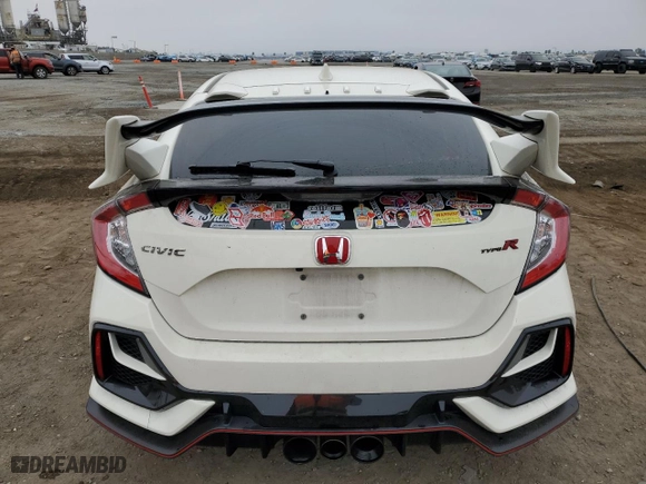 2021 Honda Civic Type R Touring with VIN SHHFK8G71MU203622, listed as a Copart auction lot 73161924 with 45,136 mi miles and Salvage Title. Bid and sale history available at carsss.com. Image 6.