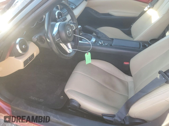 2017 Mazda MX-5 Miata Grand Touring with VIN JM1NDAD75H0123957, listed as a Copart auction lot 88411355 with 34,310 mi miles and Salvage title. Bid and sale history available at DreamBid. Image 7.