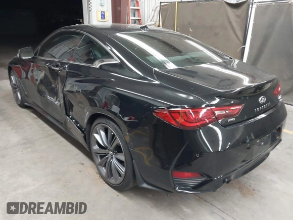 2022 Infiniti Q60 Red Sport 400 with VIN JN1FV7LL4NM680157, listed as a IAAI auction lot 42408607 with 49,060 mi miles and . Bid and sale history available at DreamBid. Image 3.