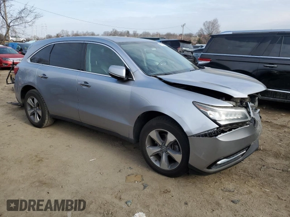 2016 Acura MDX with VIN 5FRYD4H27GB017182, listed as a Copart auction lot 47529635 with 136,170 mi miles and Salvage Title. Bid and sale history available at carsss.com. Image 4.