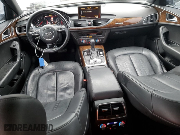 2017 Audi A6 Premium Plus with VIN WAUG8AFC8HN033595, listed as a Copart auction lot 57875005 with 89,026 mi miles and Salvage title. Bid and sale history available at DreamBid. Image 8.