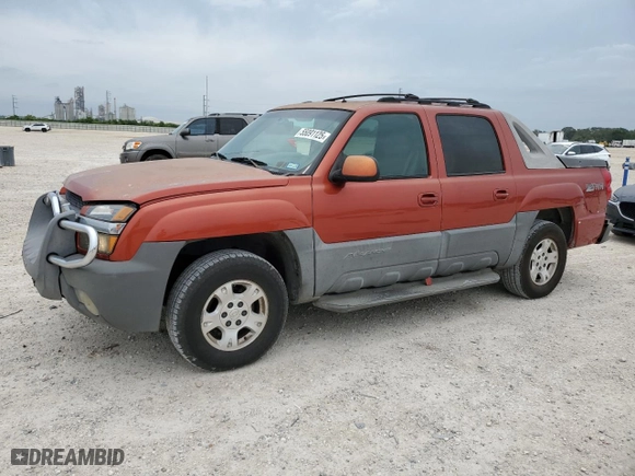 2002 Chevrolet Avalanche with VIN 3GNEC13T12G219144, listed as a Copart auction lot 55091125 with 267,181 mi miles and Clean Title. Bid and sale history available at carsss.com. Image 1.