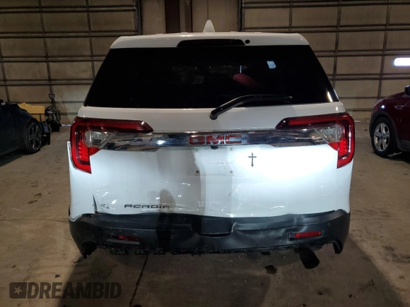 2021 GMC Acadia SLE with VIN 1GKKNKLA2MZ180842, listed as a Copart auction lot 46275615 with 26,701 mi miles and Salvage Title. Bid and sale history available at DreamBid. Image 6.