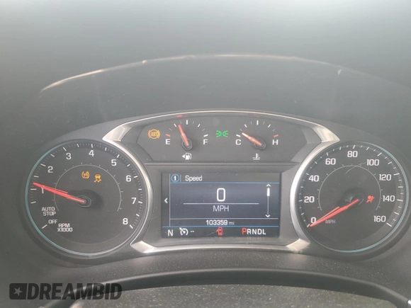 2019 Chevrolet Equinox LT with VIN 2GNAXUEVXK6290745, listed as a Copart auction lot 52259395 with 103,359 mi miles and Salvage Title. Bid and sale history available at DreamBid. Image 9.