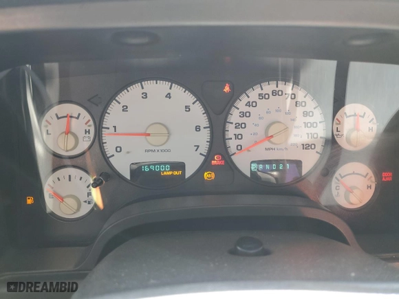 2005 Dodge Ram 1500 SLT with VIN 1D7HA18D95S190394, listed as a Copart auction lot 50949705 with 169,000 mi miles and Salvage Title. Bid and sale history available at carsss.com. Image 9.