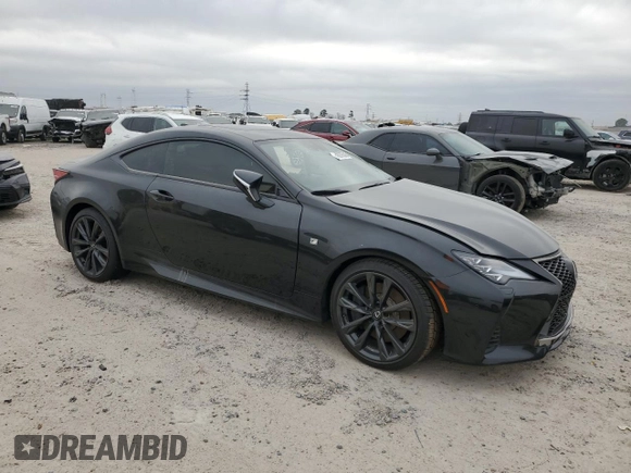 2024 Lexus RC with VIN JTHGZ5BC6R5027517, listed as a Copart auction lot 43978545 with 3,788 mi miles and Salvage Title. Bid and sale history available at carsss.com. Image 4.