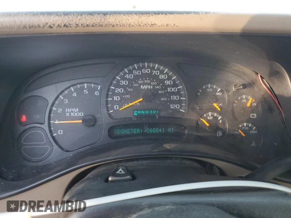 2003 Chevrolet Tahoe LS with VIN 1GNEC13Z93R280439, listed as a Copart auction lot 46139355 with 208,841 mi miles and Salvage Title. Bid and sale history available at carsss.com. Image 9.