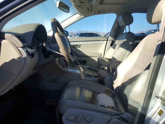 2007 Audi A4 2.0T with VIN WAUAF78EX7A038493, listed as a Copart auction lot 87763525 with 165,071 mi miles and Salvage Title. Bid and sale history available at carsss.com. Image 7.