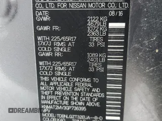 2016 Nissan Rogue SV with VIN KNMAT2MV3GP736395, listed as a Copart auction lot 87594365 with 119,101 mi miles and Clean Title. Bid and sale history available at carsss.com. Image 13.
