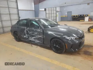 2024 BMW 3 Series M340i xDrive with VIN 3MW49FF07R8E07606, listed as a Copart auction lot 43649495 with 0 mi miles and Salvage Title. Bid and sale history available at carsss.com. Image 4.