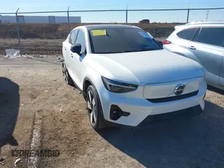 2023 Volvo C40 Ultimate with VIN YV4ED3GM0P2047030, listed as a IAAI auction lot 41343718 with 10,888 mi miles and . Bid and sale history available at DreamBid. Image 1.