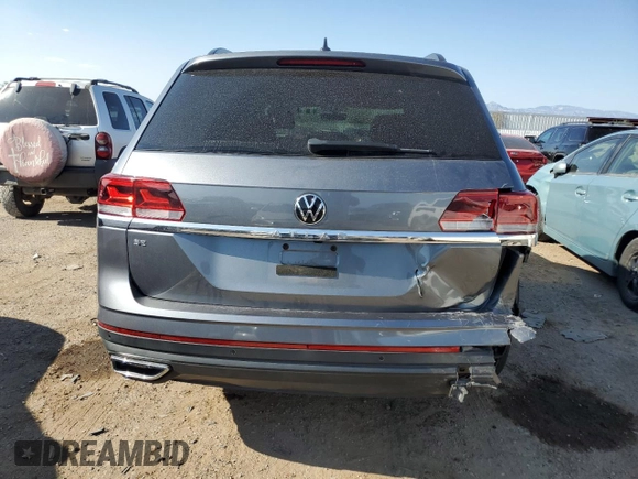 2023 Volkswagen Atlas SE with VIN 1V2WP2CA4PC553201, listed as a Copart auction lot 71232234 with 22,828 mi miles and Salvage title. Bid and sale history available at DreamBid. Image 6.