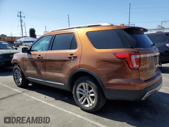 2017 Ford Explorer XLT with VIN 1FM5K7DH9HGA60625, listed as a Copart auction lot 46456765 with 91,824 mi miles and Salvage Title. Bid and sale history available at carsss.com. Image 2.