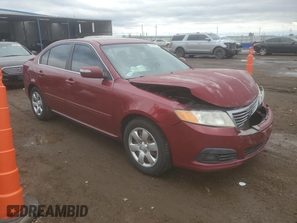2009 Kia Optima LX z VIN KNAGE228395313765, wystawiony jako Copart lot #59707675 z przebiegiem 170 773 mil mil oraz Szkoda całkowita • Salvage title. Historia ofert i sprzedaży dostępna na DreamBid. Obrazek 4.