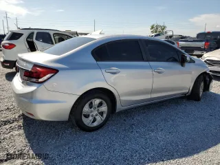 2013 Honda Civic Sdn LX with VIN 19XFB2F50DE080819, listed as a Copart auction lot 51474275 with 176,063 mi miles and Salvage Title. Bid and sale history available at carsss.com. Image 3.