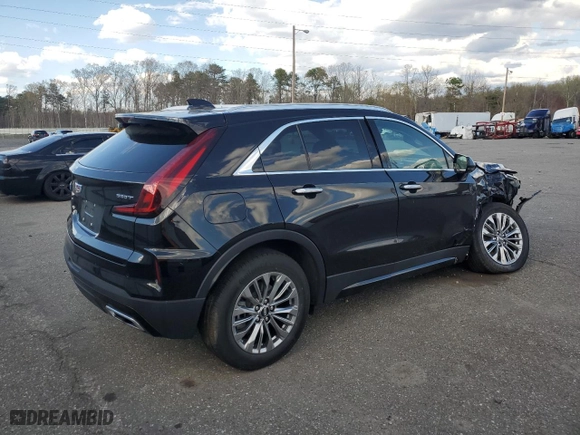 2024 Cadillac XT4 FWD Premium Luxury with VIN 1GYFZCR41RF205418, listed as a Copart auction lot 53528545 with 20,376 mi miles and Clean Title. Bid and sale history available at carsss.com. Image 3.
