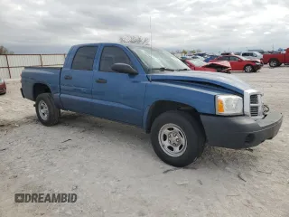 2005 Dodge Dakota ST with VIN 1D7HE28K65S250141, listed as a Copart auction lot 86490584 with 217,766 mi miles and Salvage Title. Bid and sale history available at DreamBid. Image 4.