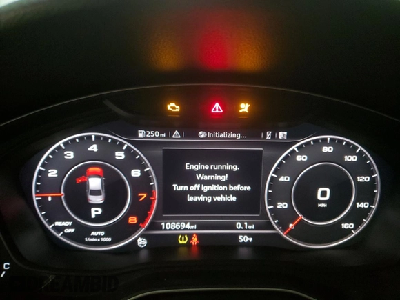 2017 Audi A4 Season of Audi Premium with VIN WAUDNAF46HN039240, listed as a Copart auction lot 82381244 with 108,694 mi miles and Salvage Title. Bid and sale history available at carsss.com. Image 9.