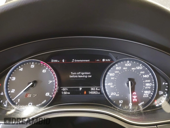 2015 Audi S7 with VIN WAUW2AFC0FN015327, listed as a IAAI auction lot 41964788 with 145,953 mi miles. Bid and sale history available at carsss.com. Image 7.