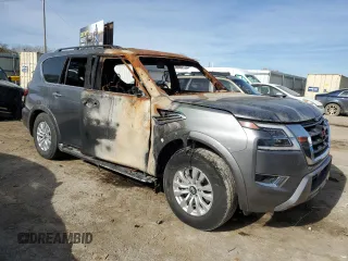2022 Nissan Armada SV with VIN JN8AY2AC5N9162151, listed as a Copart auction lot 81834284 with Not Provided miles and Salvage Title. Bid and sale history available at carsss.com. Image 4.