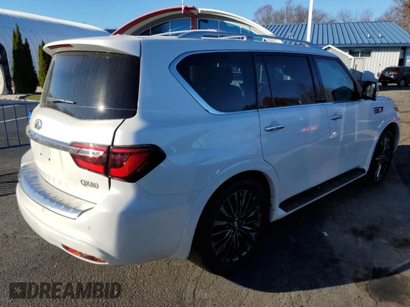 2022 Infiniti QX80 SENSORY with VIN JN8AZ2BEXN9291256, listed as a Copart auction lot 77907584 with 36,254 mi miles and Salvage Title. Bid and sale history available at carsss.com. Image 3.