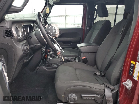 2021 Jeep Wrangler Unlimited Sahara with VIN 1C4HJXEN8MW613404, listed as a Copart auction lot 47881735 with 48,379 mi miles and Salvage title. Bid and sale history available at DreamBid. Image 7.