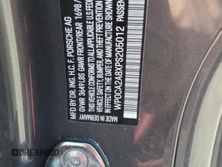 2023 Porsche Boxster with VIN WP0CA2A8XPS205012, listed as a Copart auction lot 59176455 with Not provided miles and Salvage title. Bid and sale history available at DreamBid. Image 12.