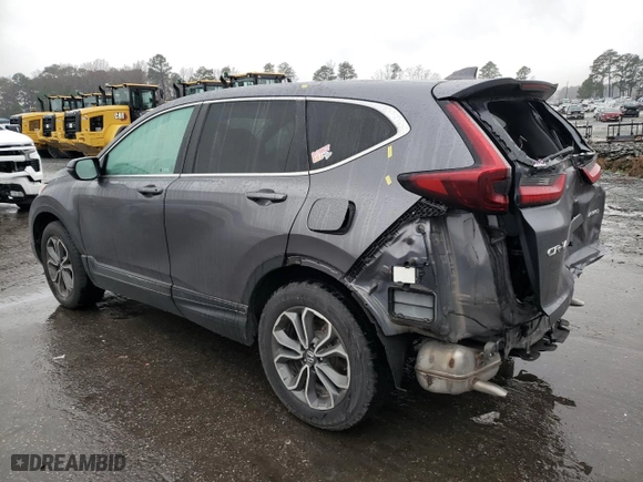 2022 Honda CR-V EX with VIN 2HKRW2H53NH663820, listed as a Copart auction lot 44587505 with 35,570 mi miles and Salvage Title. Bid and sale history available at carsss.com. Image 2.