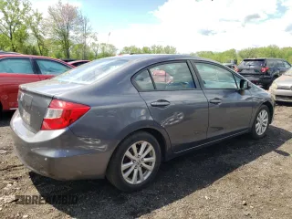 2012 Honda Civic EX-L with VIN 2HGFB2F98CH565717, listed as a Copart auction lot 56014695 with 159,440 mi miles and Salvage Title. Bid and sale history available at DreamBid. Image 3.