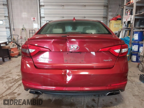 2015 Hyundai Sonata Sport with VIN 5NPE34AFXFH226615, listed as a IAAI auction lot 42311177 with 141,616 mi miles and . Bid and sale history available at DreamBid. Image 16.