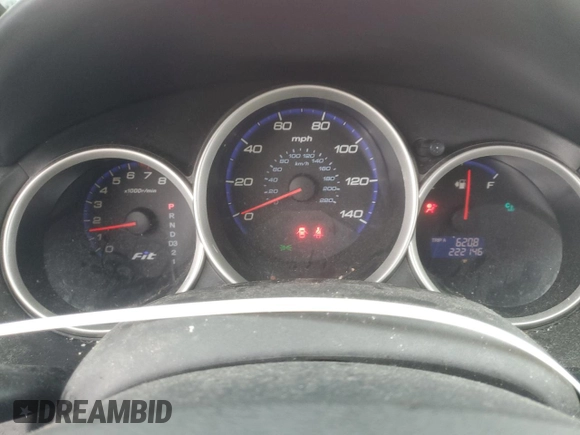 2007 Honda Fit with VIN JHMGD384X7S013234, listed as a Copart auction lot 57022645 with 222,146 mi miles and Salvage title. Bid and sale history available at DreamBid. Image 9.