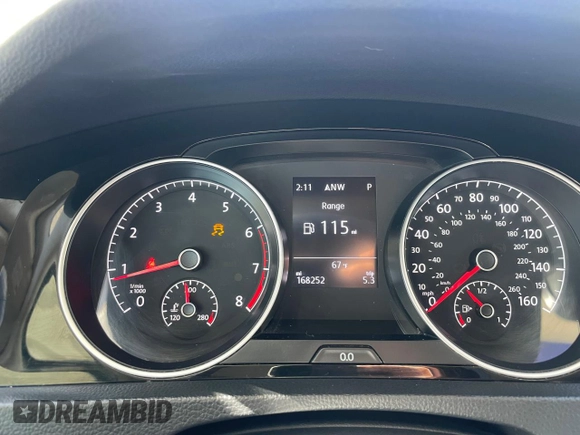 2016 Volkswagen Golf TSI S with VIN 3VWC17AU9GM505558, listed as a Copart auction lot 56252865 with 168,252 mi miles and Clean Title. Bid and sale history available at DreamBid. Image 8.