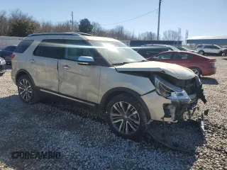 2018 Ford Explorer Platinum with VIN 1FM5K8HT6JGC94280, listed as a Copart auction lot 46307525 with 59,196 mi miles and Salvage Title. Bid and sale history available at carsss.com. Image 4.