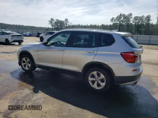 2011 BMW X3 28i with VIN 5UXWX5C50BL708615, listed as a Copart auction lot 46101255 with 132,410 mi miles and Salvage Title. Bid and sale history available at carsss.com. Image 2.
