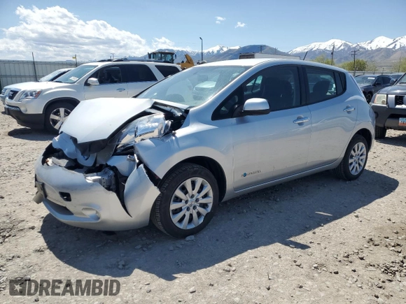 2015 Nissan LEAF SV with VIN 1N4AZ0CP5FC317336, listed as a Copart auction lot 54061095 with 94,344 mi miles and Clean Title. Bid and sale history available at carsss.com. Image 1.