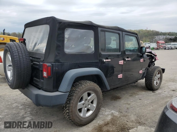 2015 Jeep Wrangler Unlimited Willys Wheeler with VIN 1C4BJWDG3FL601197, listed as a Copart auction lot 53832465 with 216,141 mi miles and Salvage Title. Bid and sale history available at DreamBid. Image 3.