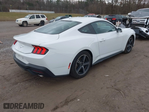 2024 Ford Mustang EcoBoost with VIN 1FA6P8TH6R5106965, listed as a IAAI auction lot 41572551 with 25,474 mi miles. Bid and sale history available at carsss.com. Image 4.