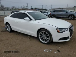 2013 Audi A5 Premium with VIN WAUCFAFR2DA018360, listed as a Copart auction lot 53254795 with Not provided miles and Salvage title. Bid and sale history available at DreamBid. Image 4.